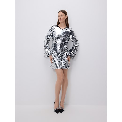 Reserved - Sukienka z cekinami - srebrny ze sklepu Reserved w kategorii Sukienki - zdjęcie 187614040