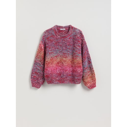 Reserved - Sweter z obniżoną linią ramion - wielobarwny ze sklepu Reserved w kategorii Swetry damskie - zdjęcie 187614243