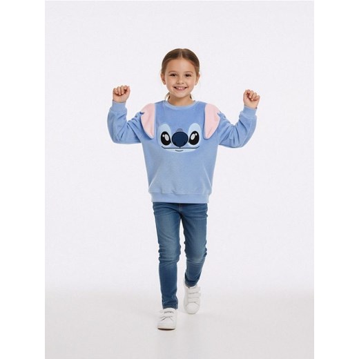 Sinsay - Bluza crewneck z haftem Stitch - niebieski ze sklepu Sinsay w kategorii Bluzy dziewczęce - zdjęcie 187615381
