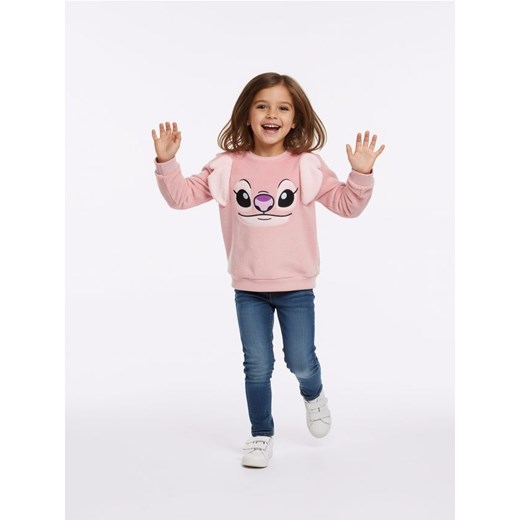 Sinsay - Bluza crewneck z haftem Stitch - różowy ze sklepu Sinsay w kategorii Bluzy dziewczęce - zdjęcie 187615382