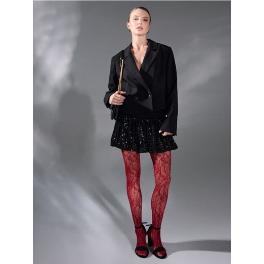 Sinsay - Rajstopy ze wzorkiem - bordowy ze sklepu Sinsay w kategorii Rajstopy - zdjęcie 187615400