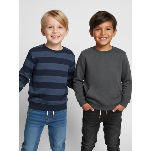 Sinsay - Bluzy 2 pack - granatowy ze sklepu Sinsay w kategorii Bluzy chłopięce - zdjęcie 187615462