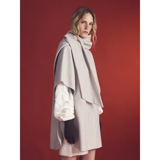 Reserved - Wełniano-skórzane rękawiczki - ciemnobrązowy ze sklepu Reserved w kategorii Rękawiczki damskie - zdjęcie 187616631