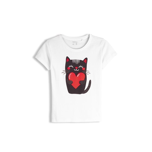 GATE Bawełniana koszulka z nadrukiem 6Y ze sklepu gateshop w kategorii Bluzki dziewczęce - zdjęcie 187616853