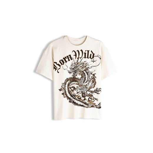 GATE Bawełniana koszulka z nadrukiem 34 ze sklepu gateshop w kategorii Bluzki damskie - zdjęcie 187616880