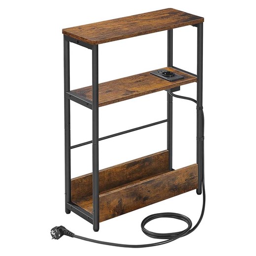 Songmics Stolik w kolorze brązowo-czarnym - 45 x 58 x 18 cm ze sklepu Limango Polska w kategorii Stoliki kawowe - zdjęcie 187617382