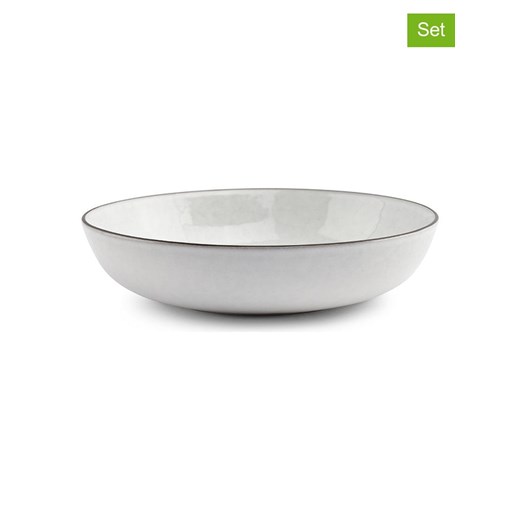 Salt and Pepper Miski (4 szt.) &quot;Fina&quot; w kolorze biało-czarnym do serwowania - wys. 5 x Ø 20 cm ze sklepu Limango Polska w kategorii Naczynia - zdjęcie 187617411