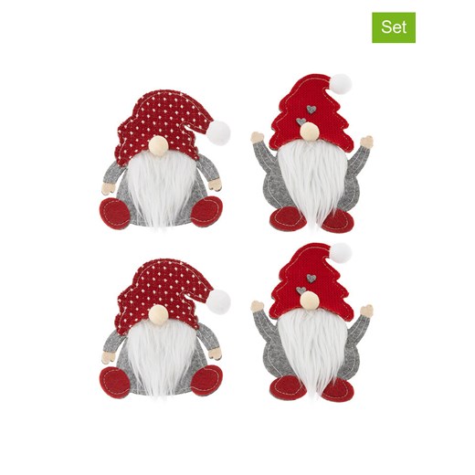 Hollybell Etui na sztućce (6 szt.) w kolorze czerwono-szarym - 17 x 11 cm ze sklepu Limango Polska w kategorii Dekoracje bożonarodzeniowe - zdjęcie 187617642