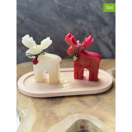 ABERTO DESIGN 3-częściowy zestaw w kolorze kremowo-czerwonym ze sklepu Limango Polska w kategorii Świece i dyfuzory - zdjęcie 187617690