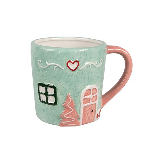 Clayre &amp; Eef Kubek w kolorze zielonym - 350 ml ze sklepu Limango Polska w kategorii Dzbanki i zaparzacze - zdjęcie 187617720