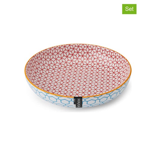 Mikasa Miski (2 szt.) w kolorze turkusowo-pomarańczowym - wys. 5 x Ø 21 cm ze sklepu Limango Polska w kategorii Naczynia - zdjęcie 187617750