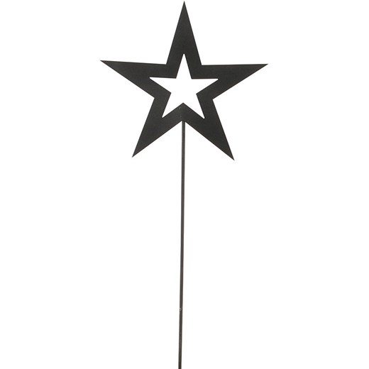 POSIWIO Dekoracja ogrodowa &quot;Star&quot; w kolorze czarnym - wys. 58 x Ø 28 cm ze sklepu Limango Polska w kategorii Dekoracje i akcesoria ogrodowe - zdjęcie 187617771