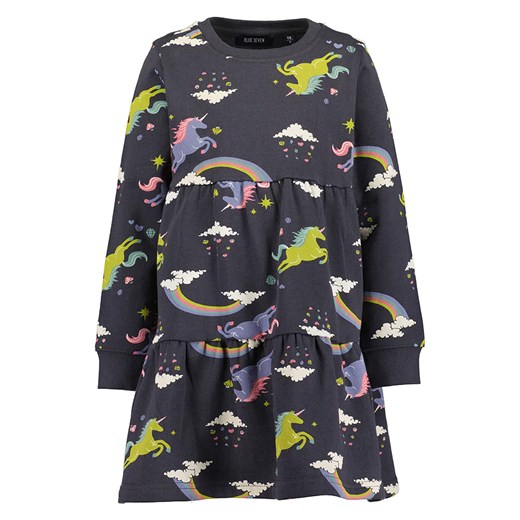 Blue Seven Sukienka dresowa w kolorze antracytowym ze sklepu Limango Polska w kategorii Sukienki dziewczęce - zdjęcie 187617884