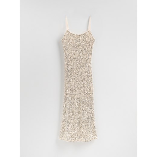 Reserved - Sukienka z cekinami - srebrny ze sklepu Reserved w kategorii Sukienki - zdjęcie 187618383