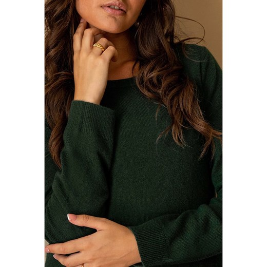 Maison Héritage Cashmere Kaszmirowy sweter w kolorze ciemnozielonym Maison Héritage Cashmere XL Limango Polska okazyjna cena