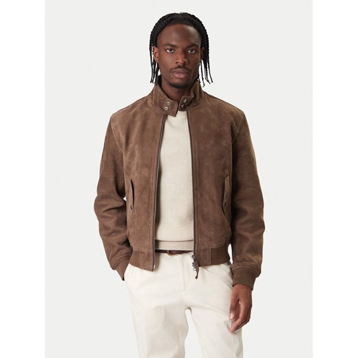 Tommy Hilfiger Kurtka skórzana Harrington MW0MW42976 Brązowy Regular Fit ze sklepu MODIVO w kategorii Kurtki męskie - zdjęcie 187620581