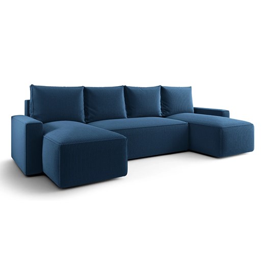 Niebieski narożnik rozkładany w kształcie U B4-A88 ze sklepu Edinos.pl w kategorii Narożniki - zdjęcie 187621704