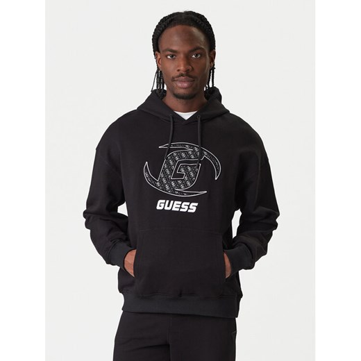 Guess Bluza Z6RQ05 K9YI1 Czarny Regular Fit ze sklepu MODIVO w kategorii Bluzy męskie - zdjęcie 187622651