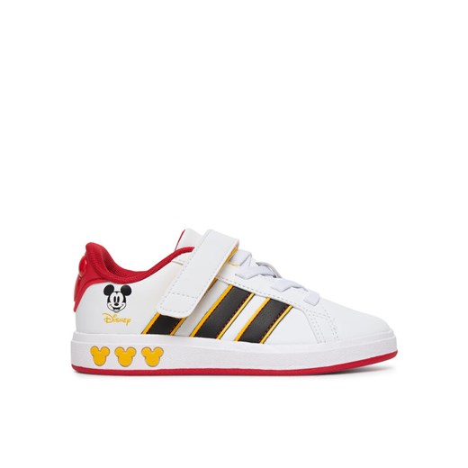 adidas Sneakersy Grand Court Mickey El K JQ8067 Biały ze sklepu MODIVO w kategorii Buty sportowe dziecięce - zdjęcie 187622680