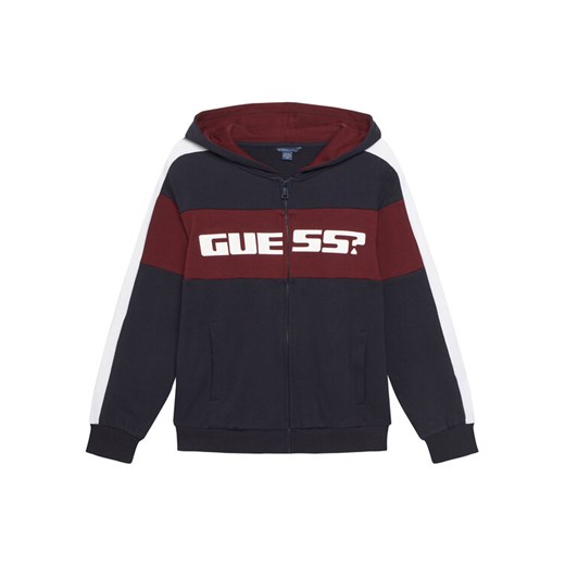 Guess Bluza L6RQ04 KA6R4 Granatowy Regular Fit ze sklepu MODIVO w kategorii Swetry chłopięce - zdjęcie 187622683