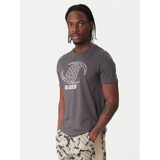 Guess T-Shirt Z6RI06 I3Z14 Szary Regular Fit ze sklepu MODIVO w kategorii T-shirty męskie - zdjęcie 187622720
