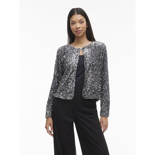 Vila Krótka marynarka damska - VIFath Kobiety srebrny jednolity Vila S vangraaf