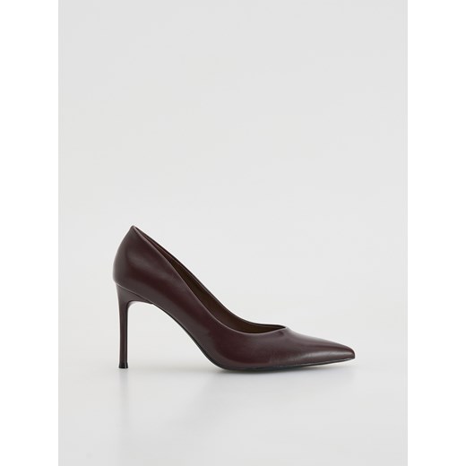 Reserved - Czółenka na szpilce - mahoniowy ze sklepu Reserved w kategorii Czółenka - zdjęcie 187623252