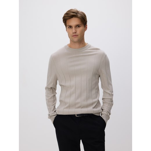 Reserved - Sweter z wiskozą - beżowy Reserved L Reserved