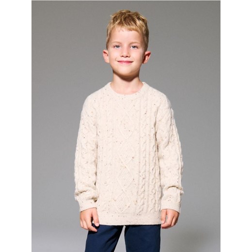 Sinsay - Sweter z dekoracyjnym splotem - beżowy ze sklepu Sinsay w kategorii Swetry chłopięce - zdjęcie 187623601