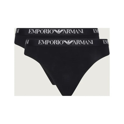 Emporio Armani Stringi 2-pack ze sklepu Gomez Fashion Store w kategorii Majtki damskie - zdjęcie 187624992
