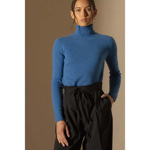 Perfect Cashmere Kaszmirowy golf &quot;Ashley&quot; w kolorze niebieskim ze sklepu Limango Polska w kategorii Swetry damskie - zdjęcie 187625030