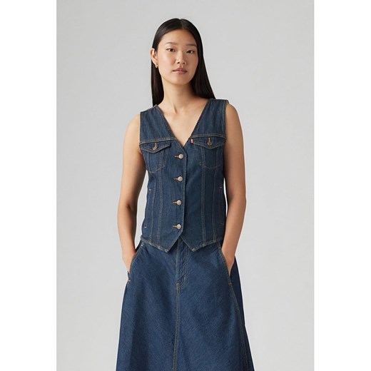 Levi&apos;s Top dżinsowy w kolorze granatowym ze sklepu Limango Polska w kategorii Bluzki damskie - zdjęcie 187625103