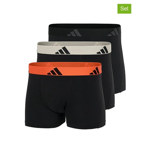 adidas Bokserki (3 pary) w kolorze antracytowym i czarnym ze sklepu Limango Polska w kategorii Majtki męskie - zdjęcie 187625143