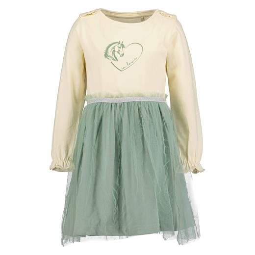 Blue Seven Sukienka w kolorze beżowo-zielonym ze sklepu Limango Polska w kategorii Sukienki dziewczęce - zdjęcie 187625180