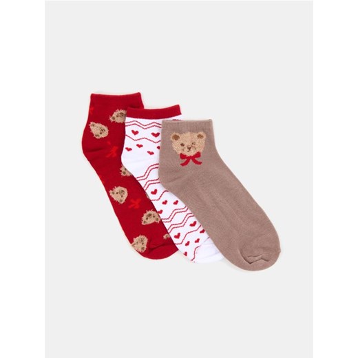 Sinsay - Skarpetki z motywem świątecznym 3 pack - wielobarwny ze sklepu Sinsay w kategorii Skarpetki damskie - zdjęcie 187625282