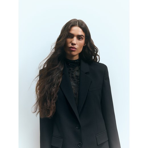 Reserved - Marynarka z wełną - czarny Reserved L Reserved