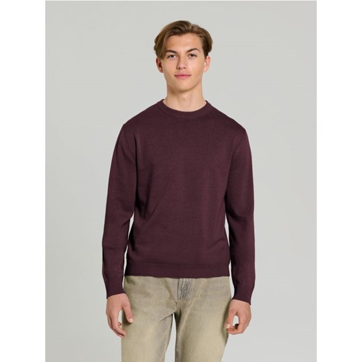 Sinsay - Sweter z długim rękawem - bordowy ze sklepu Sinsay w kategorii Swetry męskie - zdjęcie 187625744