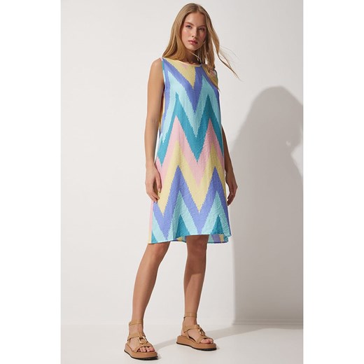 Happiness Istanbul Sukienka w kolorze błękitno-beżowym ze sklepu Limango Polska w kategorii Sukienki - zdjęcie 187626321