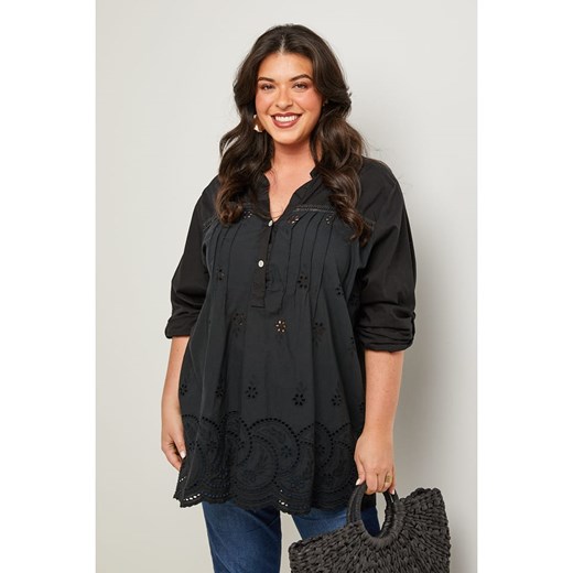 Curvy Lady Tunika w kolorze czarnym ze sklepu Limango Polska w kategorii Bluzki damskie - zdjęcie 187626801