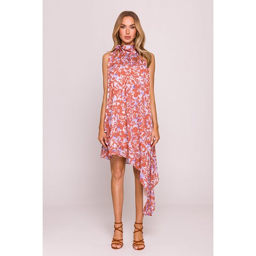 made of emotion Sukienka w kolorze pomarańczowo-fioletowym S/M Limango Polska promocja