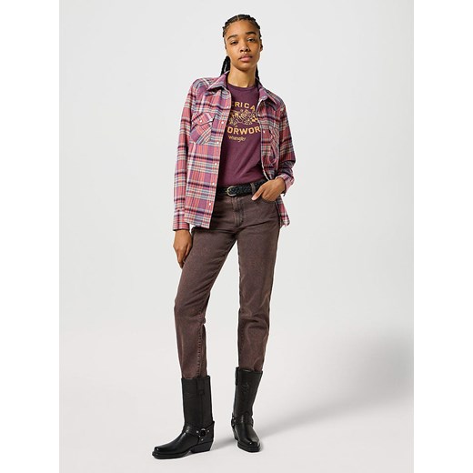 Wrangler Koszulka w kolorze ciemnofioletowym Wrangler M promocja Limango Polska