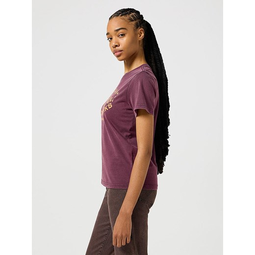Wrangler Koszulka w kolorze ciemnofioletowym Wrangler M Limango Polska okazja