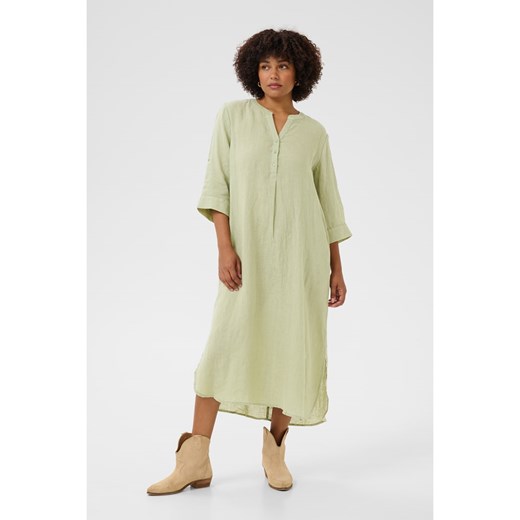 Kaffe Lniana sukienka w kolorze zielonym ze sklepu Limango Polska w kategorii Sukienki - zdjęcie 187627882