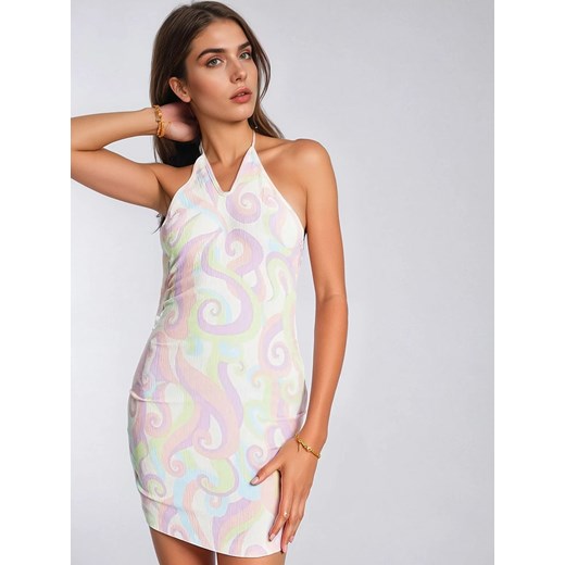 Monki Sukienka w kolorze białym ze wzorem ze sklepu Limango Polska w kategorii Sukienki - zdjęcie 187627932