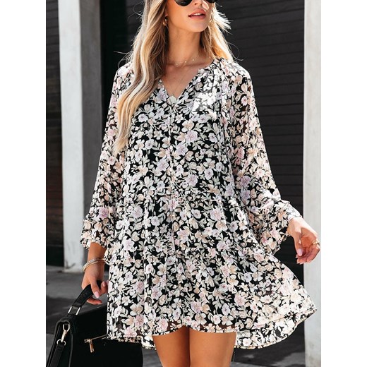 LA Angels Sukienka w kolorze czarno-kremowym La Angels M promocyjna cena Limango Polska