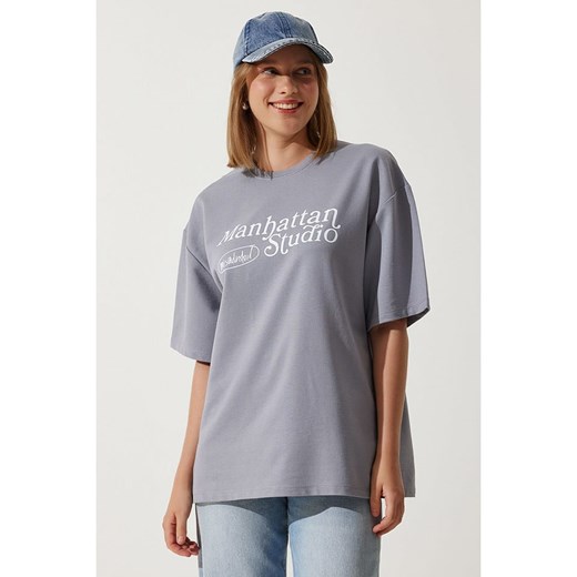 Happiness Istanbul Koszulka w kolorze szarym ze sklepu Limango Polska w kategorii Bluzki damskie - zdjęcie 187628462