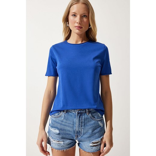 Happiness Istanbul Koszulka w kolorze niebieskim ze sklepu Limango Polska w kategorii Bluzki damskie - zdjęcie 187628530