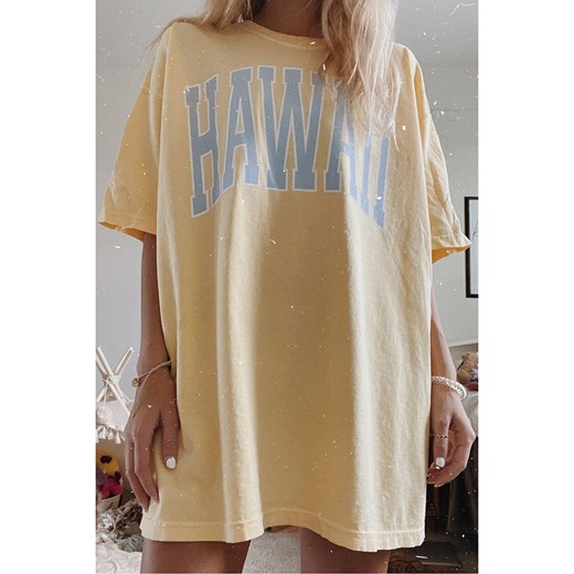 trendyol Koszulka w kolorze żółtym ze sklepu Limango Polska w kategorii Bluzki damskie - zdjęcie 187628672