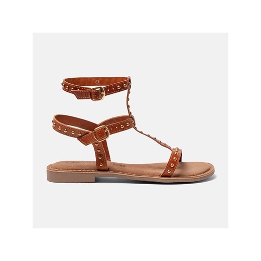 Lazamani Skórzane sandały w kolorze jasnobrązowym Lazamani 39 Limango Polska promocyjna cena