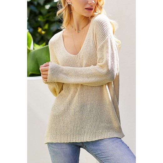 LA Angels Sweter w kolorze kremowym La Angels M wyprzedaż Limango Polska